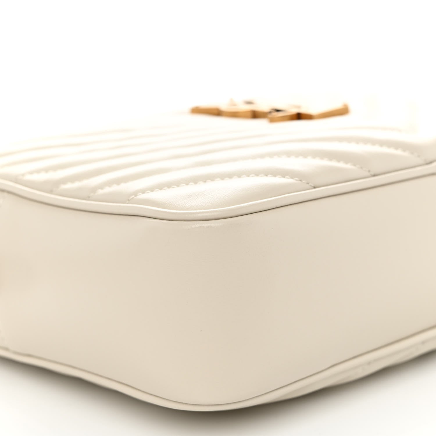 Saint Laurent Calfskin Matelasse Monogram Lou Camera Bag Crema Soft 8 of 9