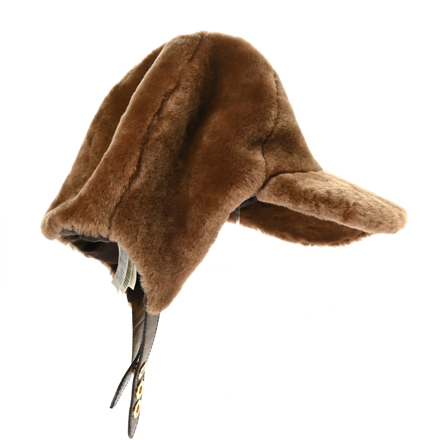 Shearling Zucca Hat Brown
