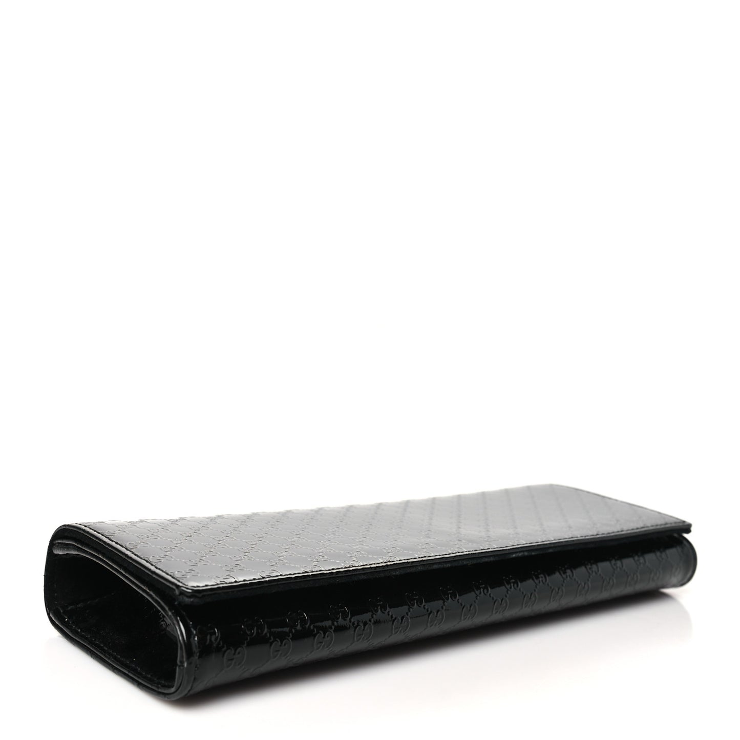 Patent Microguccissima Small Broadway Clutch Black