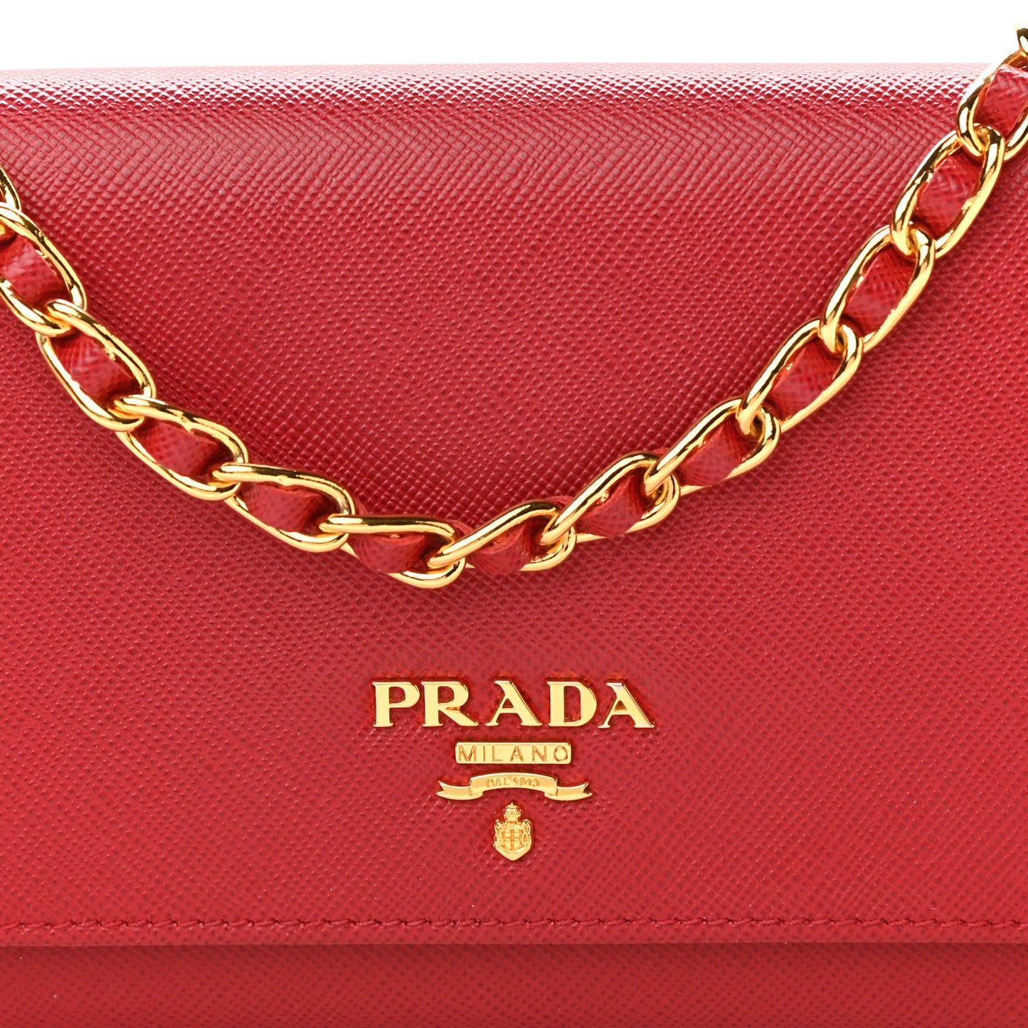 Saffiano Wallet on Chain Fuoco