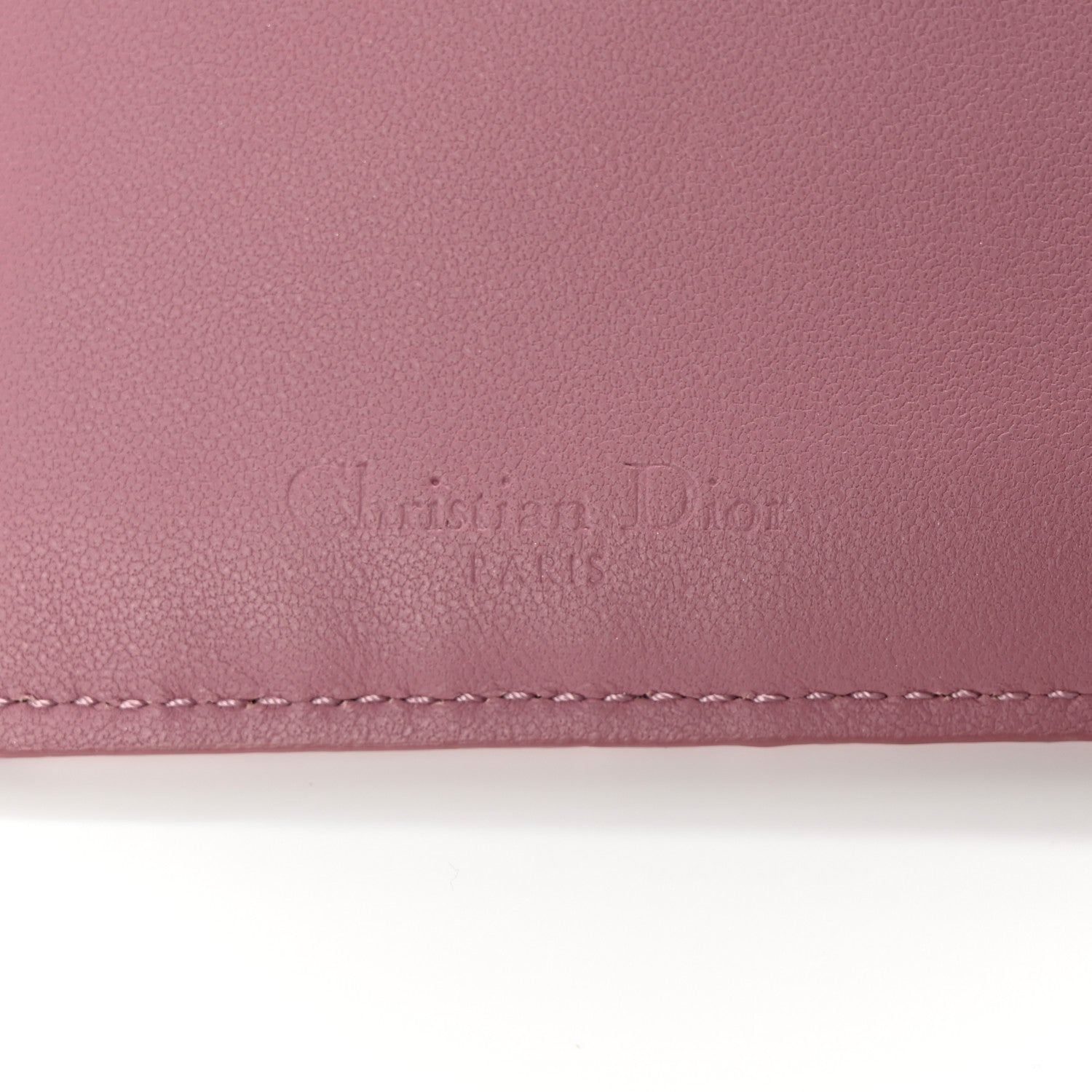 Christian Dior Lambskin Cannage Small Lady Dior Zip Card Holder Pink 6 of 8