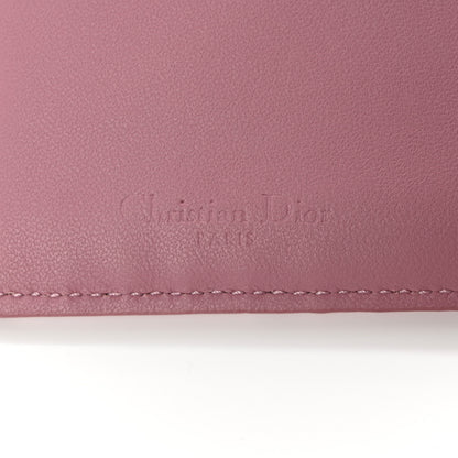 Christian Dior Lambskin Cannage Small Lady Dior Zip Card Holder Pink 6 of 8