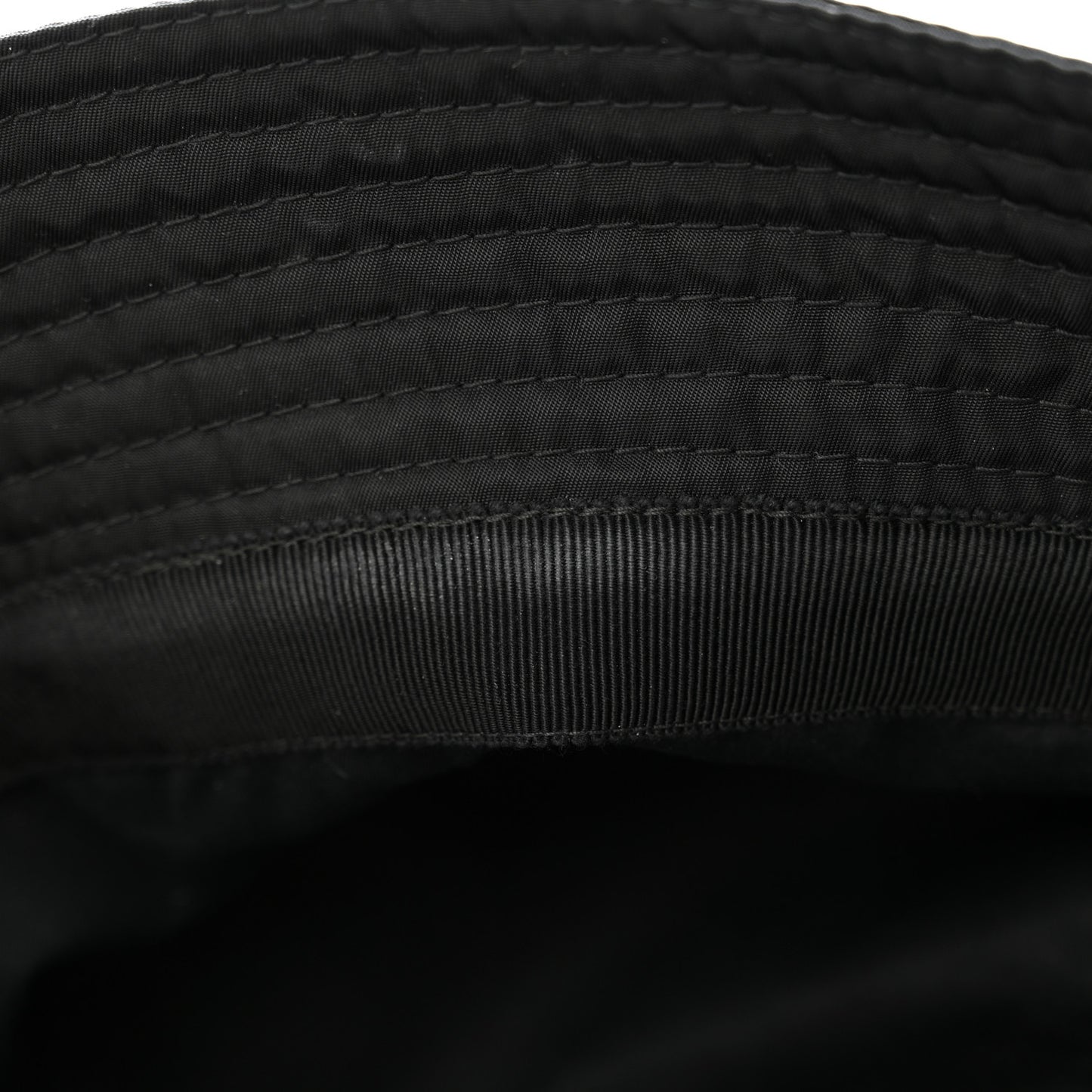 Re-Nylon Metal Triangle Logo Womens Bucket Hat S Black