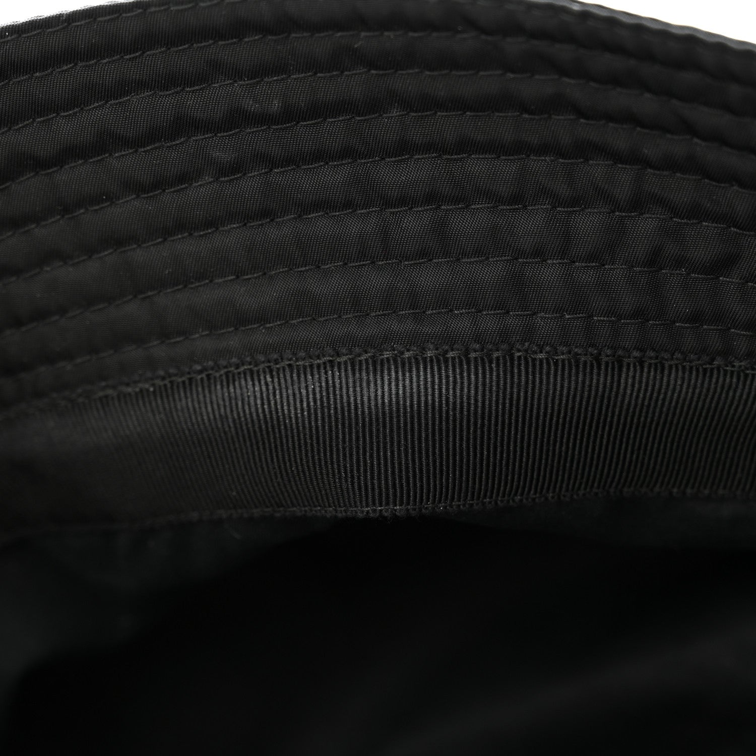 Prada Re-Nylon Metal Triangle Logo Womens Bucket Hat S Black 9 of 10
