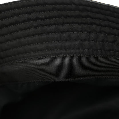 Prada Re-Nylon Metal Triangle Logo Womens Bucket Hat S Black 9 of 10