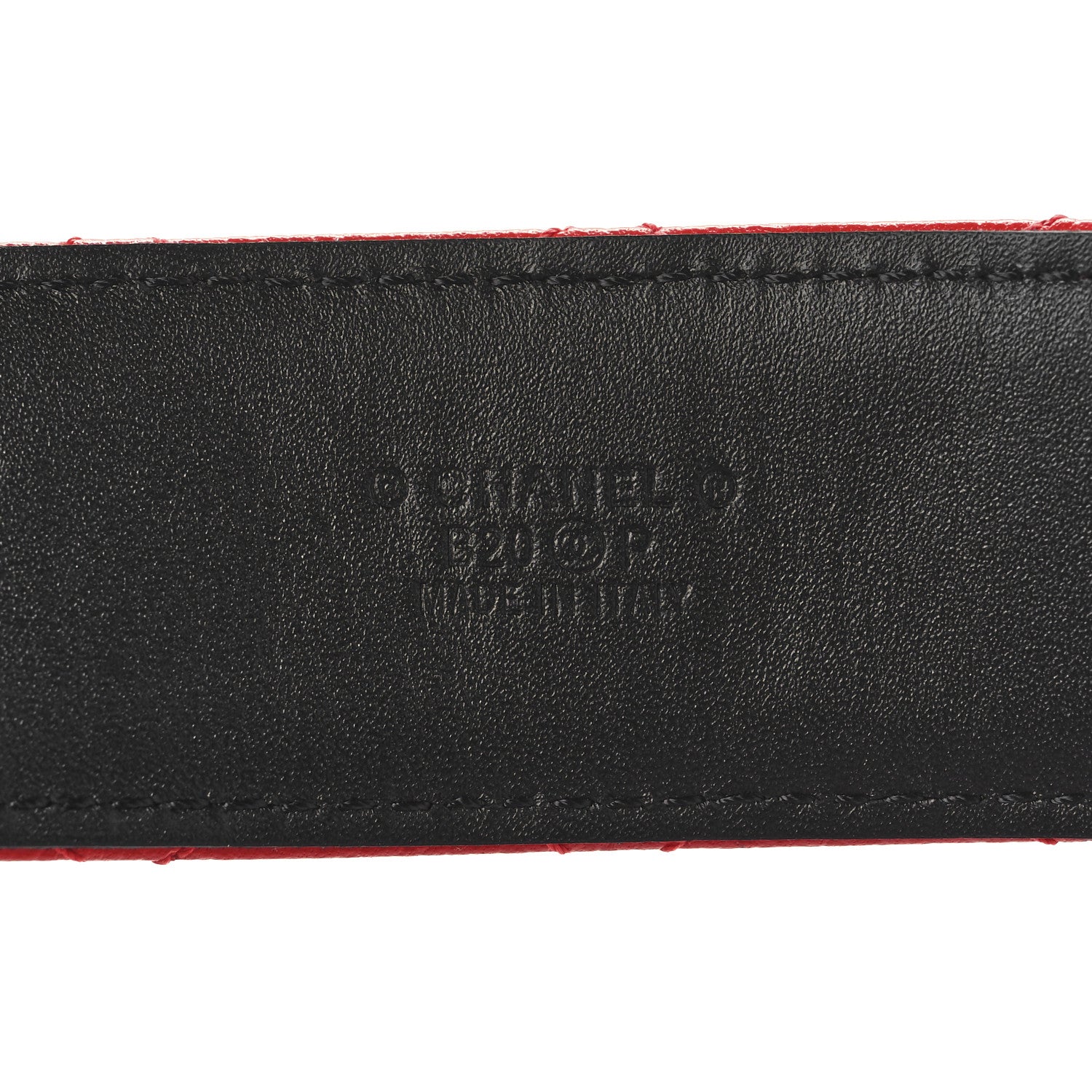 Chanel Caviar Quilted CC Chain Belt 85 34 Red 5 of 7
