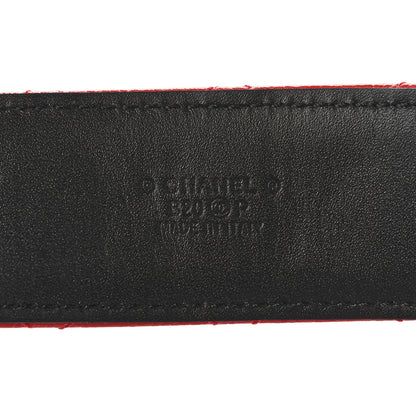Chanel Caviar Quilted CC Chain Belt 85 34 Red 5 of 7