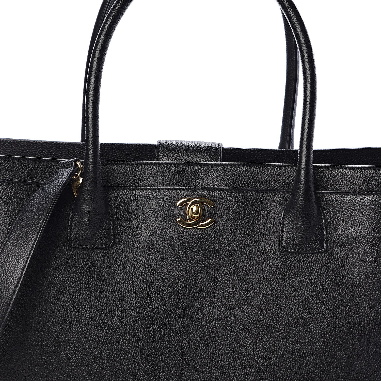 Chanel Calfskin Cerf Executive Shopper Tote Black 9 of 11