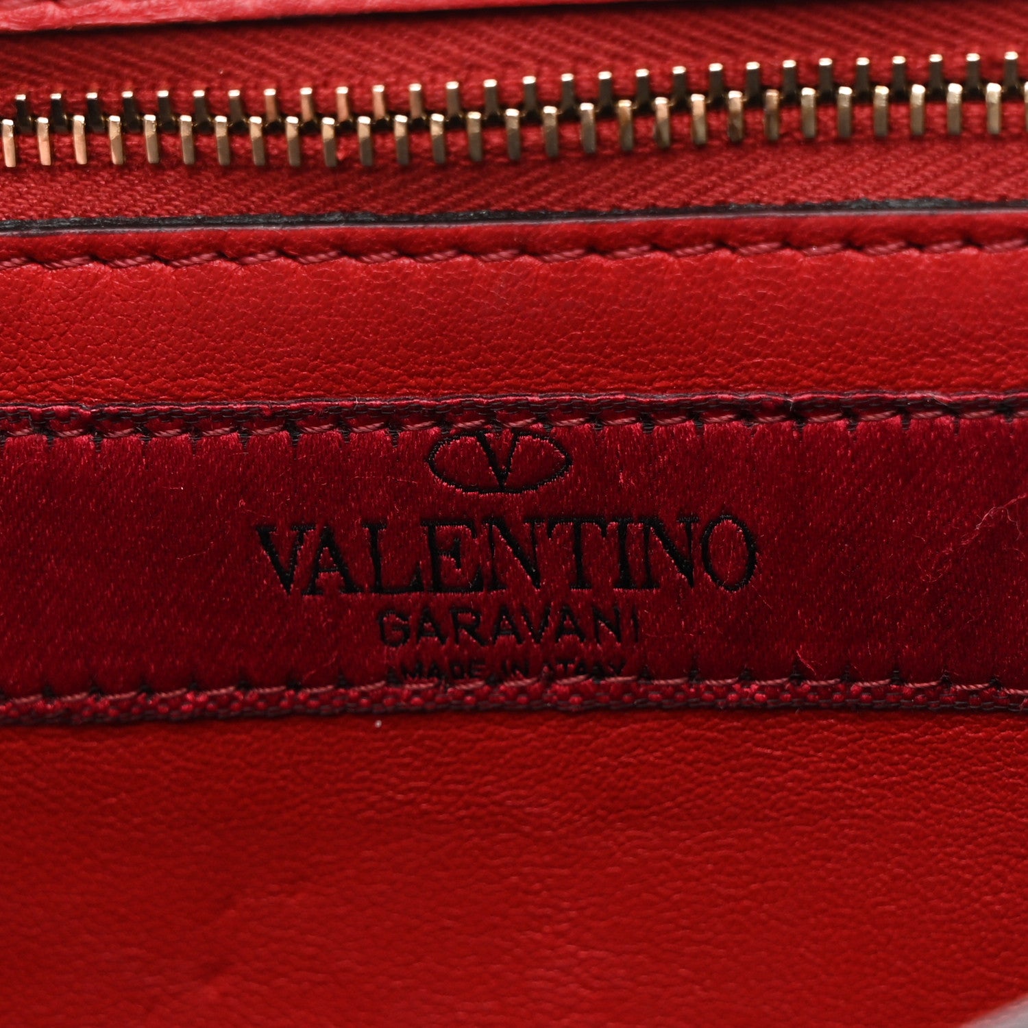 Valentino Garavani Lambskin VLTN Print Rockstud Spike Wallet On Chain White 6 of 9