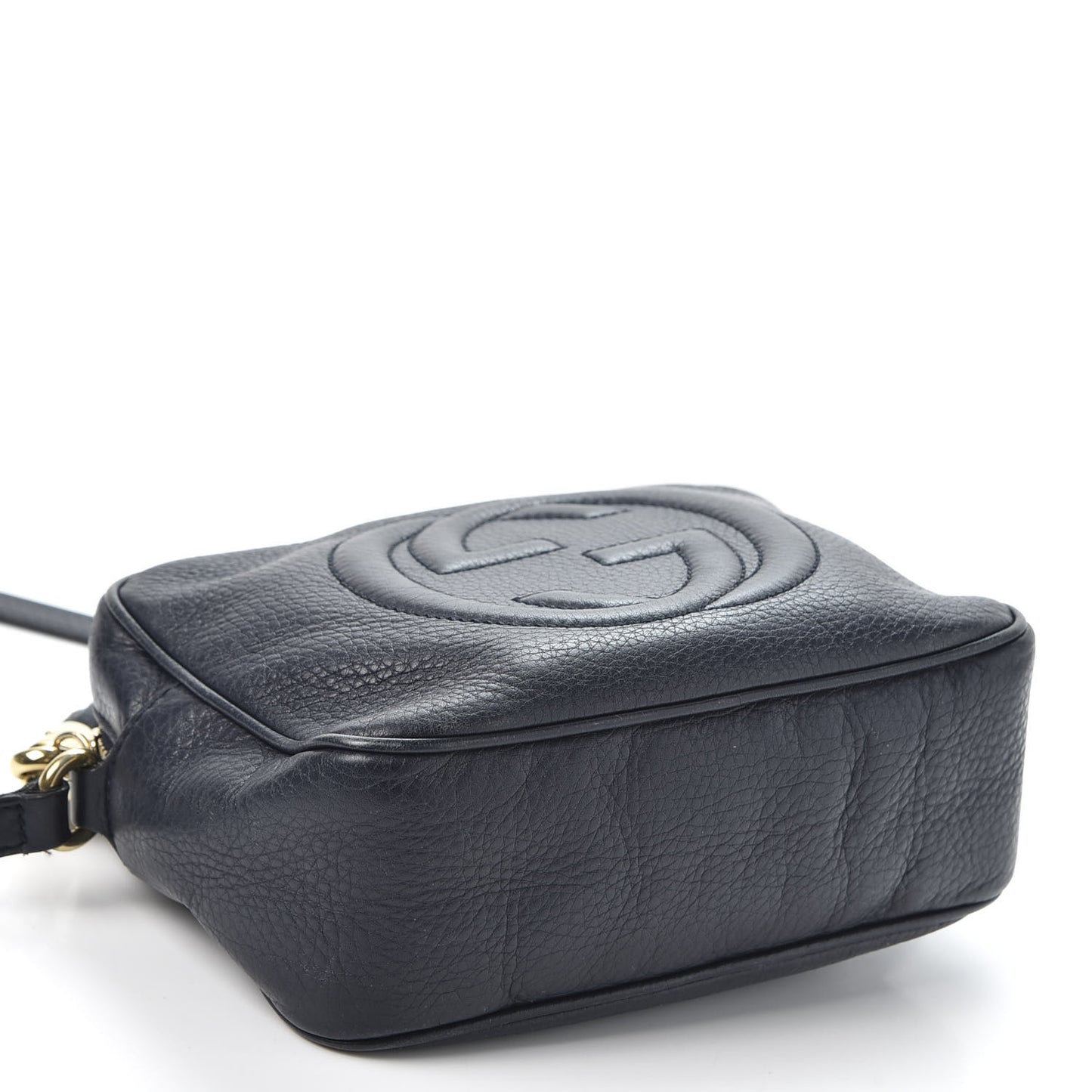 Pebbled Calfskin Small Soho Disco Bag Blue
