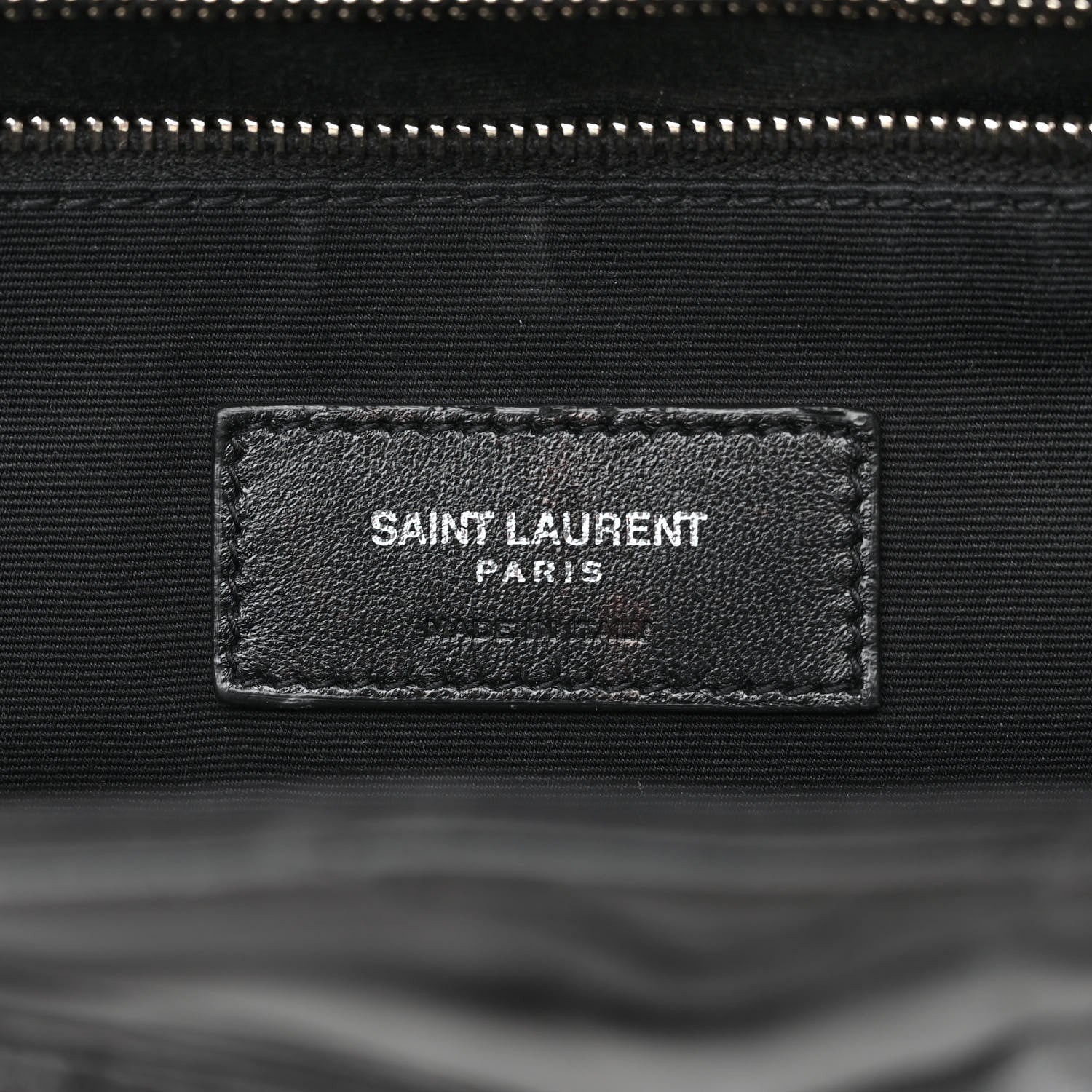 Saint Laurent Calfskin Y Quilted Monogram Small Loulou Backpack Black 6 of 13