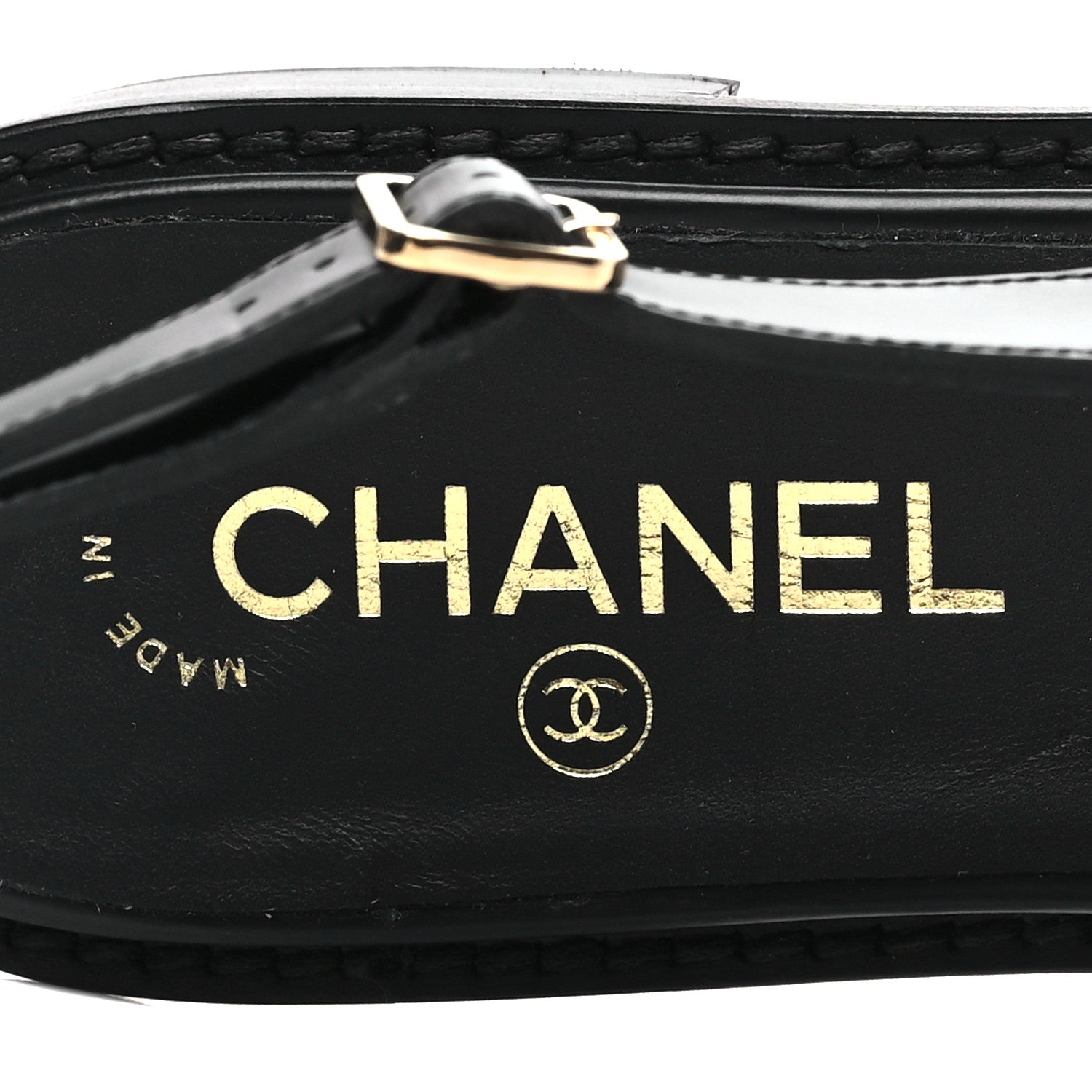 Chanel Calfskin Crystal Slingback Loafers 40 Black 8 of 9