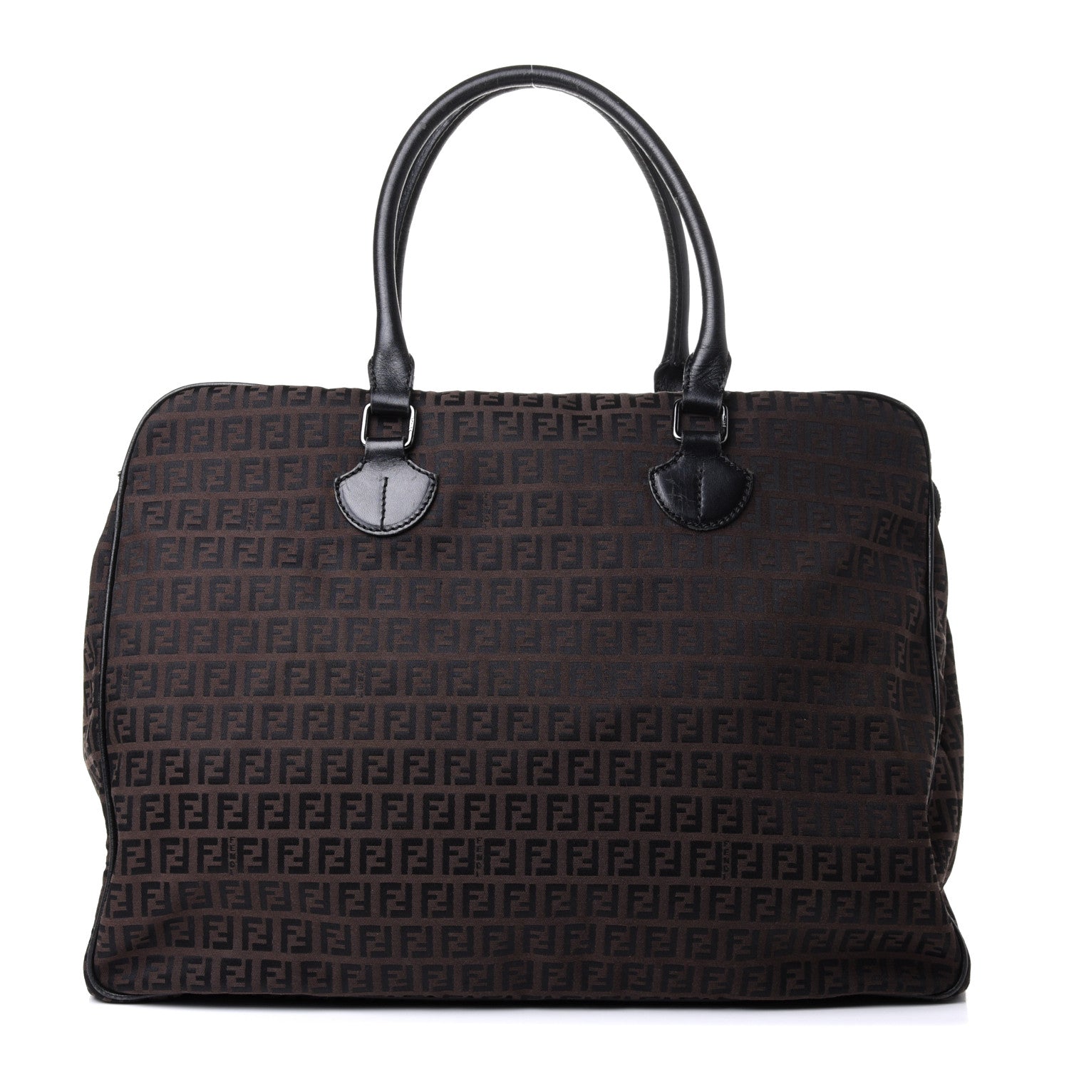 Fendi Zucchino Satchel Dark Brown 1 of 4