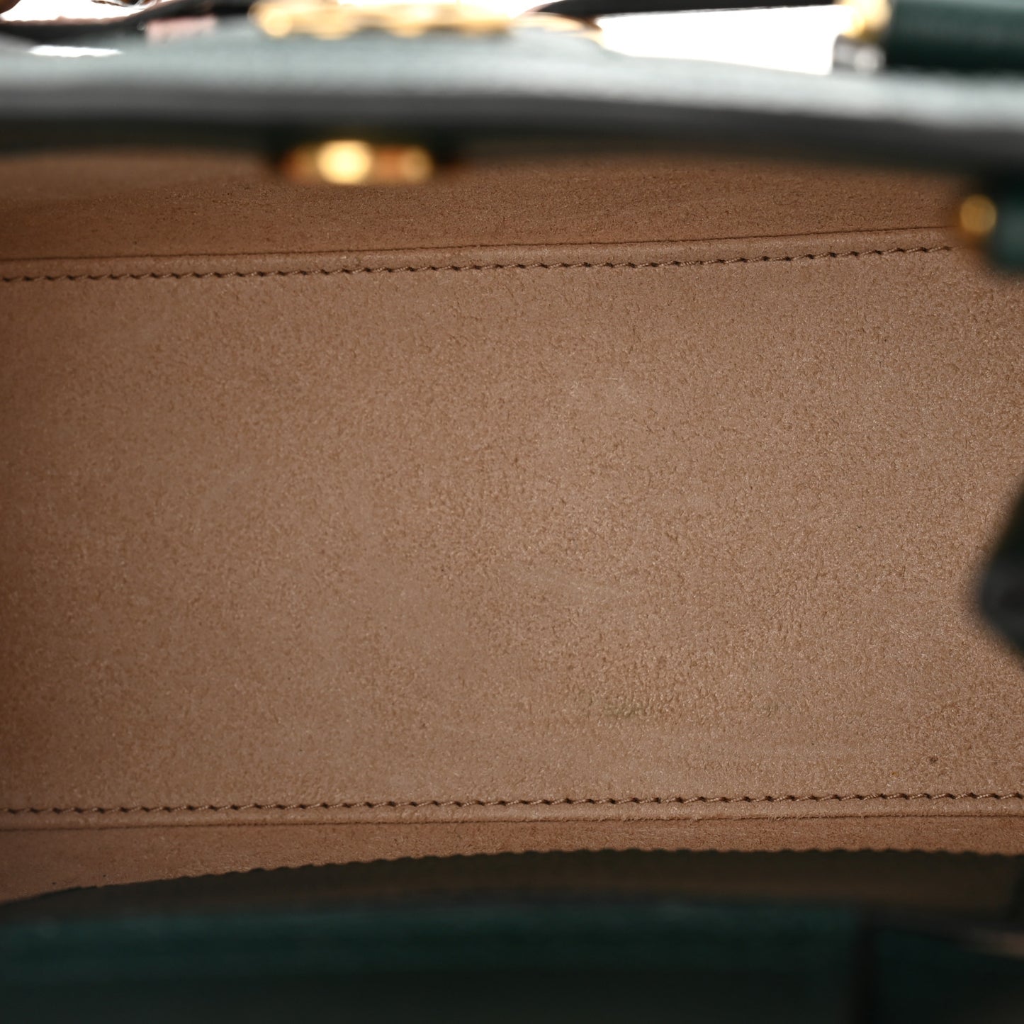 Textured Dollar Calfskin Web Mini Diana Tote Bag Vintage Green Pink