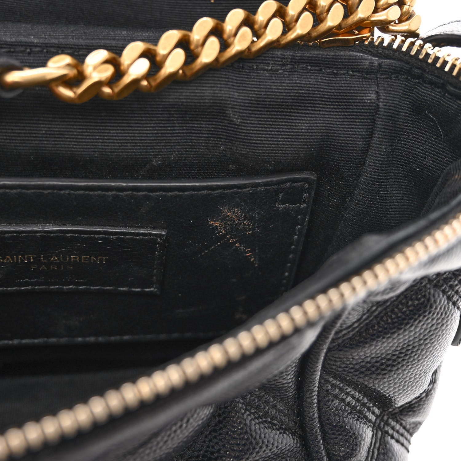 Saint Laurent Grain de Poudre Quilted 80's Vanity Bag Black 11 of 11