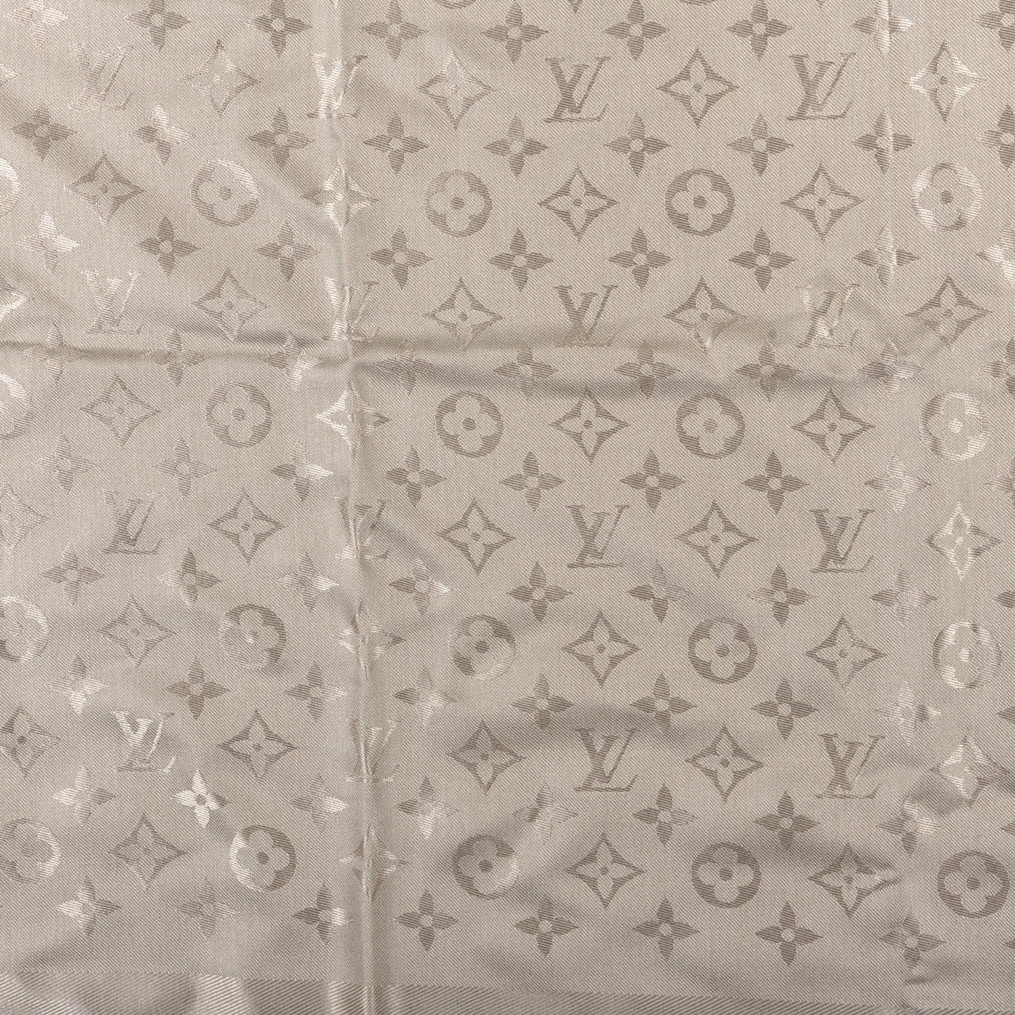 Silk Wool Monogram Shawl Verone