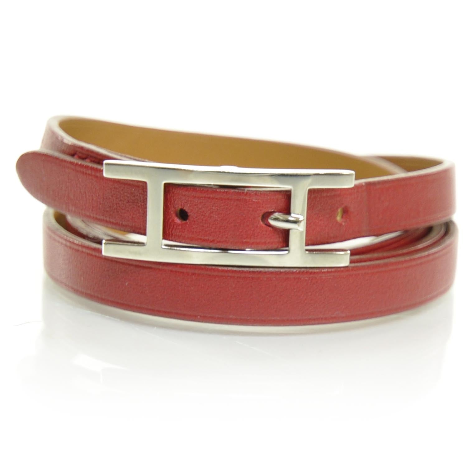 Hermes Chamonix Hapi Wrap Bracelet Red 2 of 4