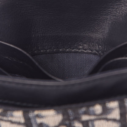 Christian Dior Oblique Saddle Card Holder Blue 7 of 11