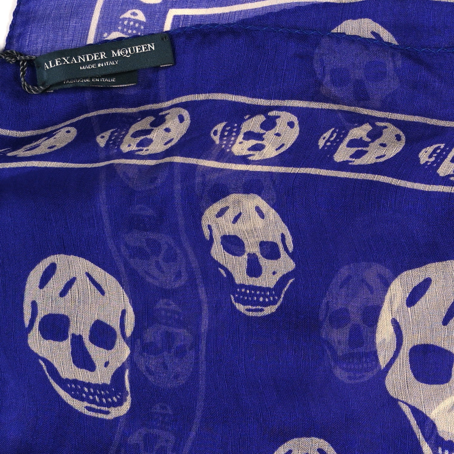 Alexander McQueen Silk Chiffon Skull Scarf Parma Violet 3 of 3