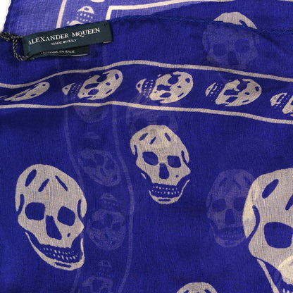 Alexander McQueen Silk Chiffon Skull Scarf Parma Violet 3 of 3