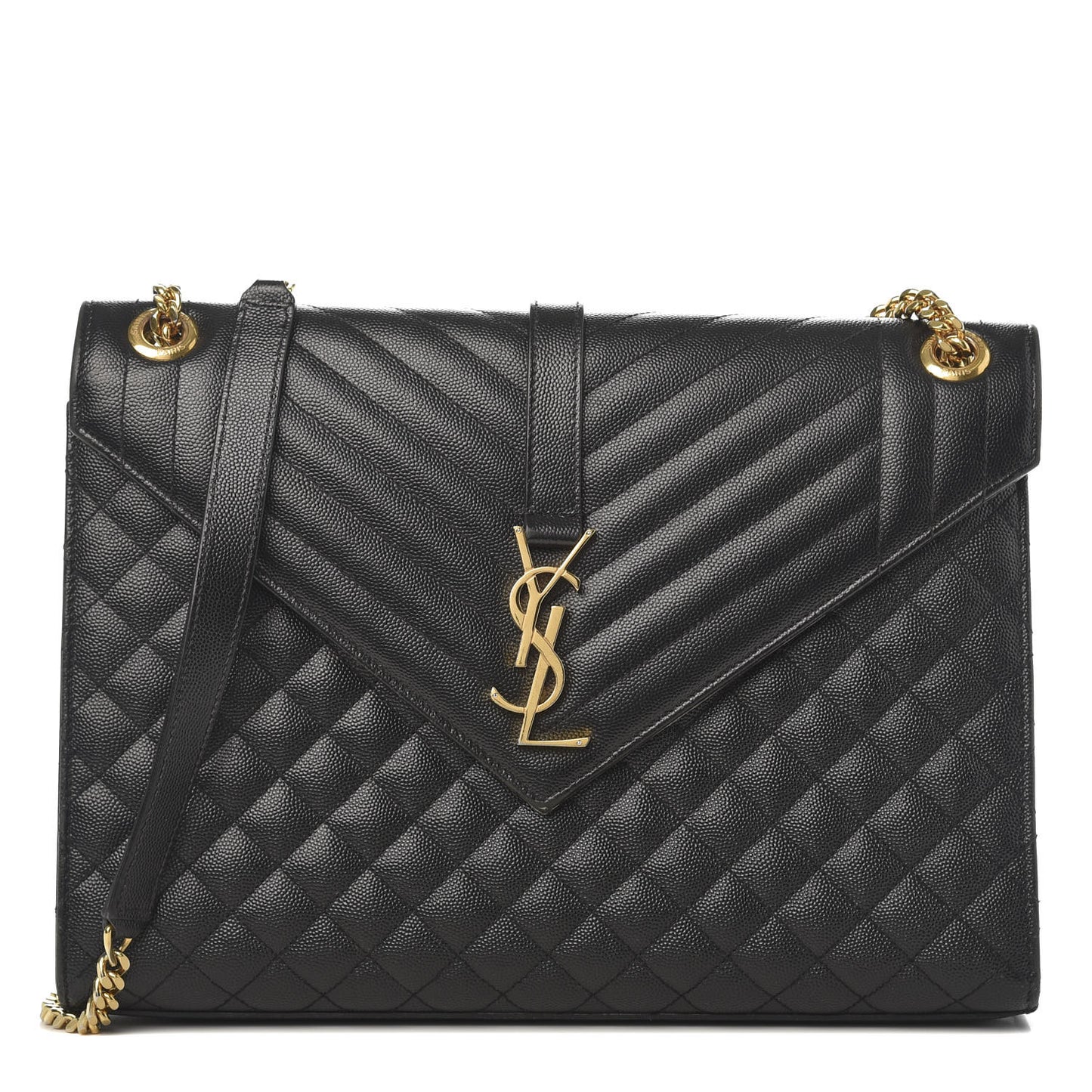 Grain De Poudre Large Tri-Quilt Monogram Satchel Black