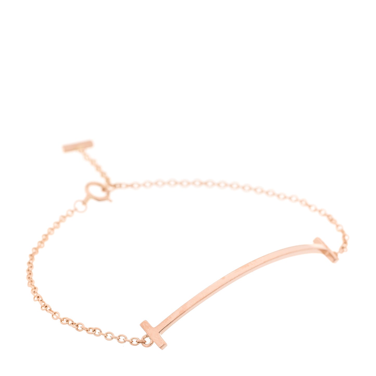 18K Rose Gold T Smile Bracelet