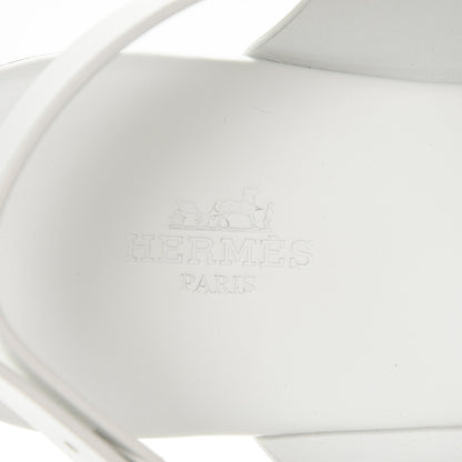Hermes Calfskin Kola Sandals 37 White 7 of 7