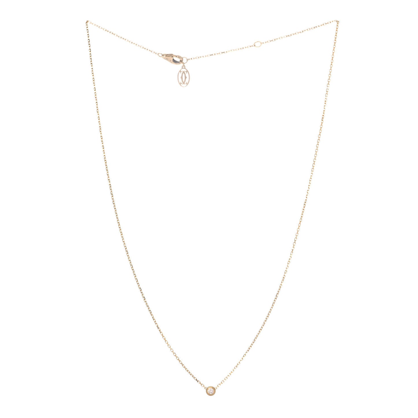18K Yellow Gold Diamond XS D'Amour Pendant Necklace
