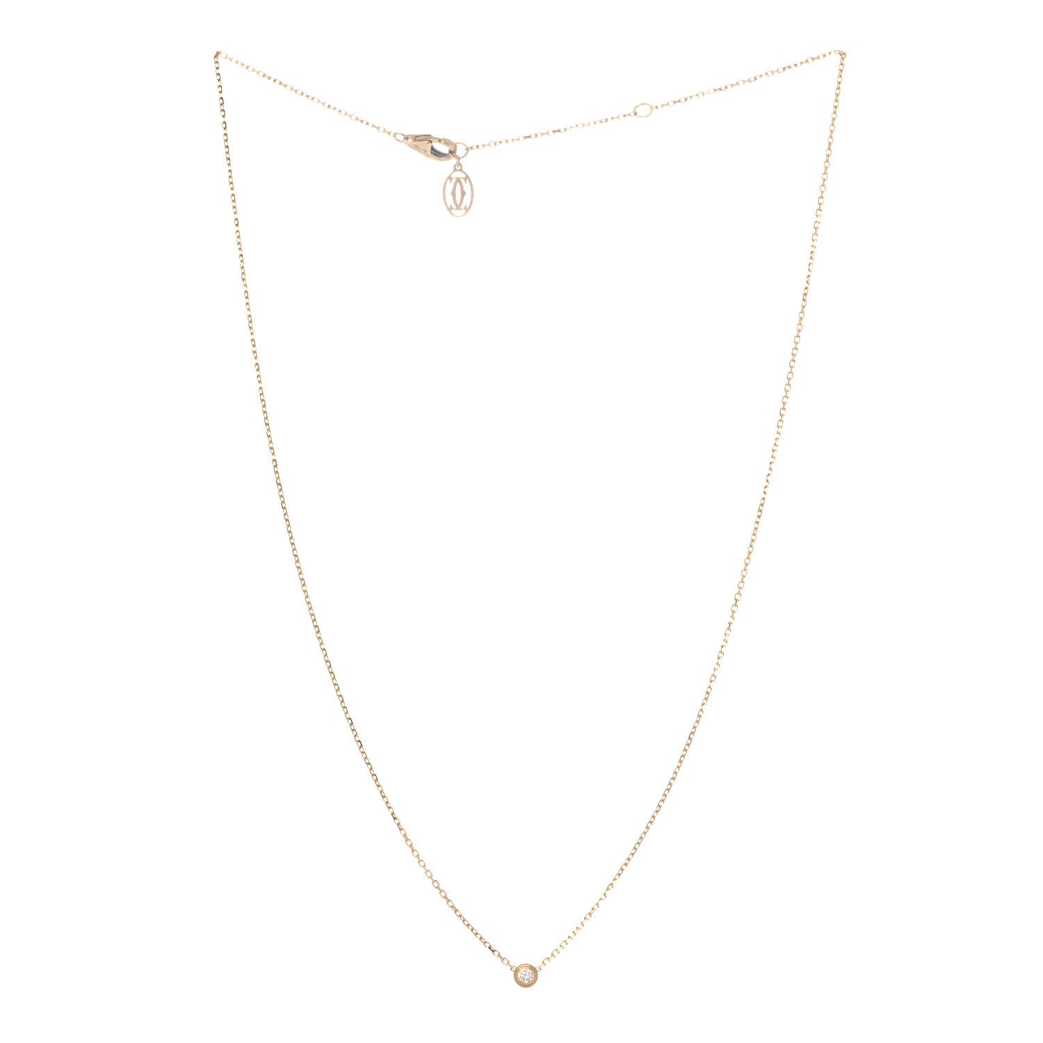 Cartier 18K Yellow Gold Diamond XS D'Amour Pendant Necklace 3 of 10