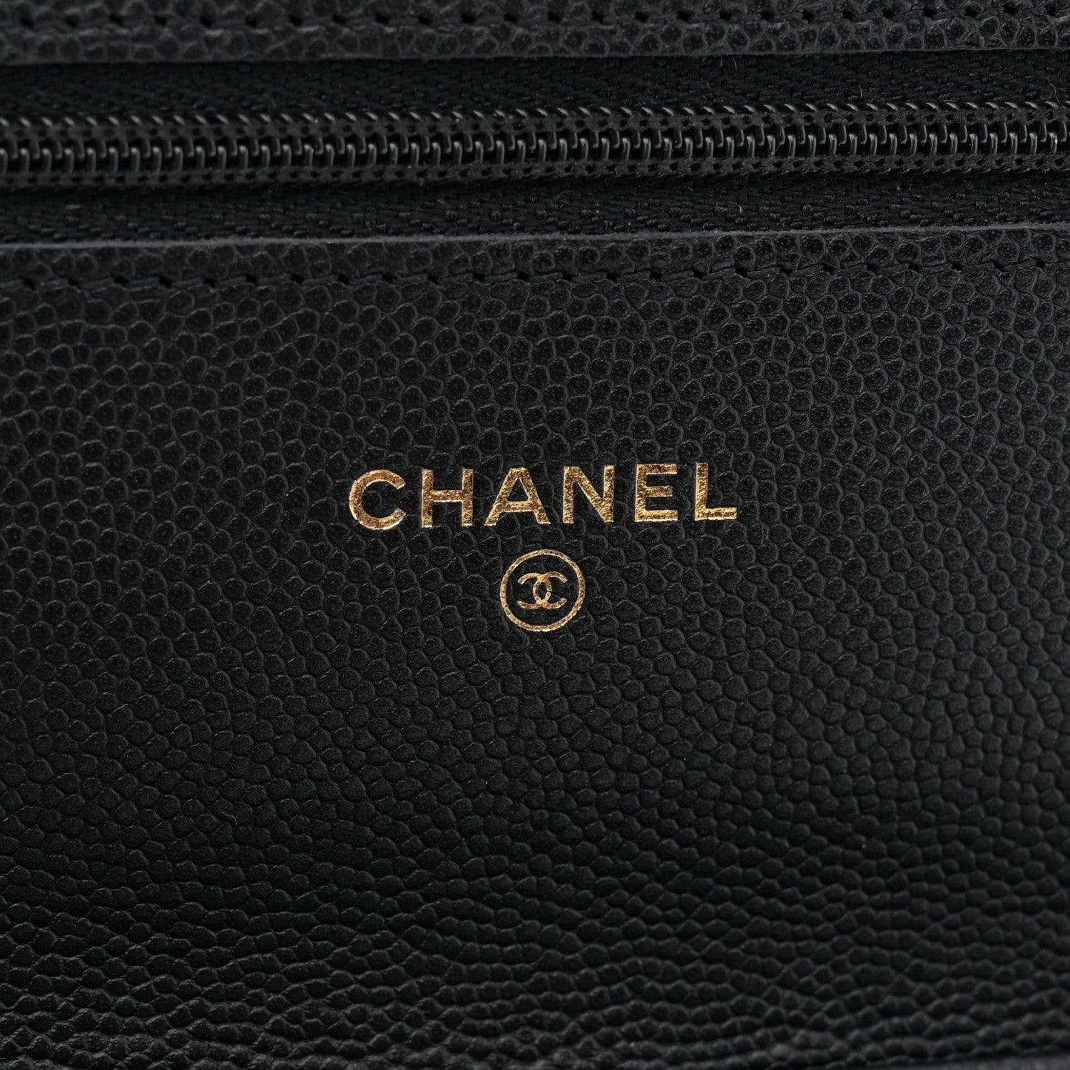 Chanel Caviar Quilted Crystal CC Wallet On Chain WOC Black 6 of 11