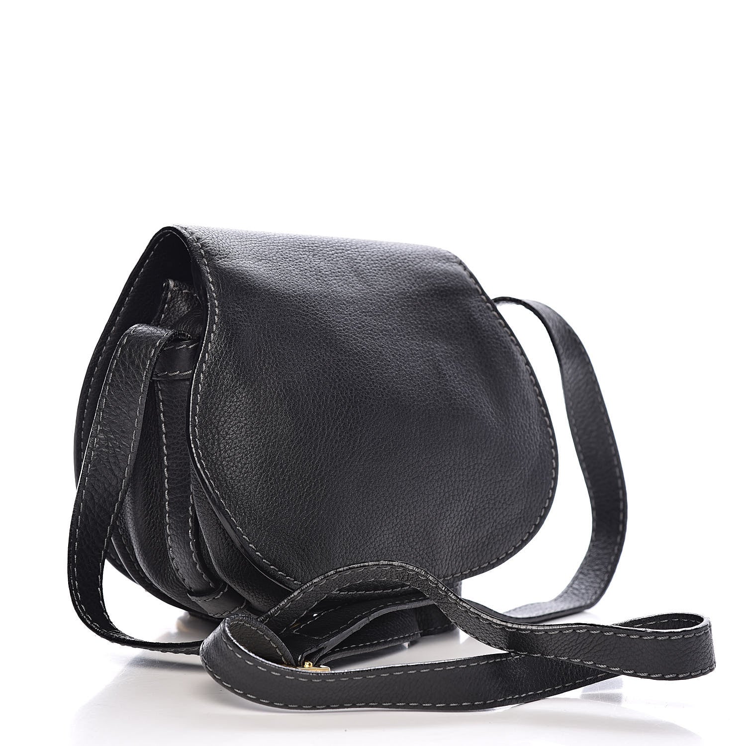Chloe Calfskin Mini Marcie Round Crossbody Bag Black 3 of 12