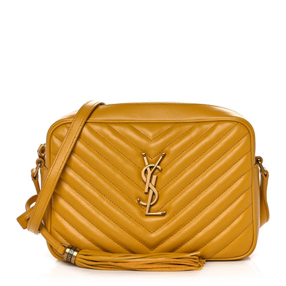 Saint Laurent Calfskin Matelasse Monogram Lou Camera Bag Safran 1 of 10