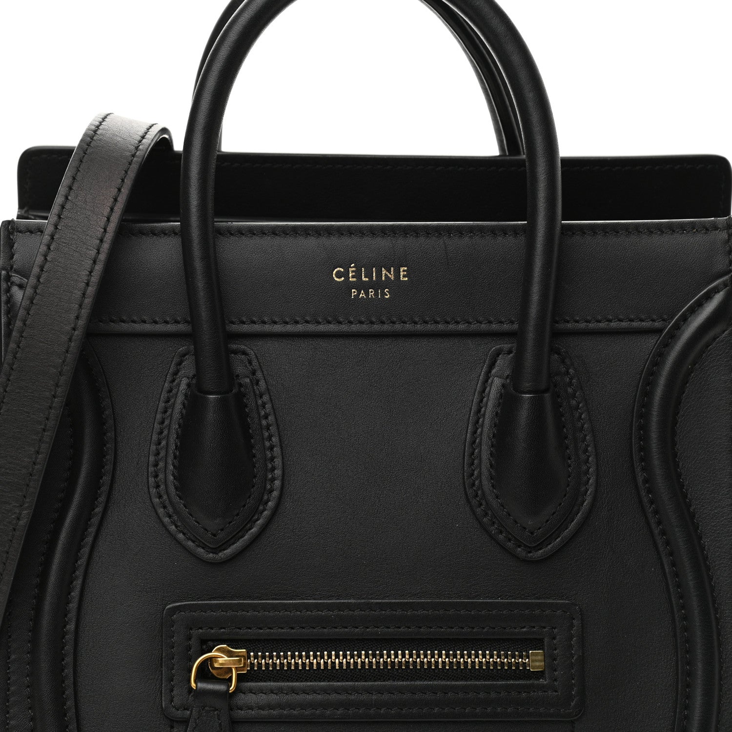 Celine Smooth Calfskin Nano Luggage Black 9 of 12