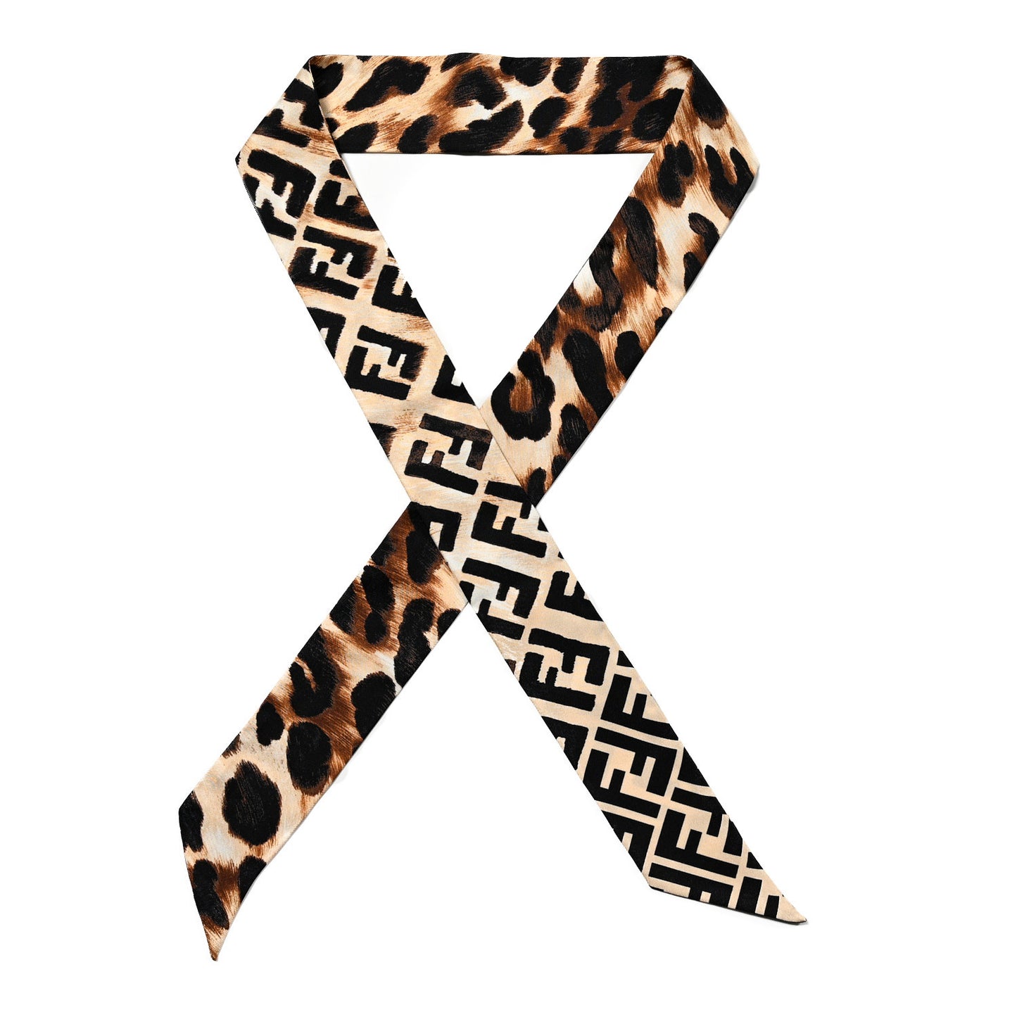 Silk Leopard Printed Wrappy Bandeau Multicolor