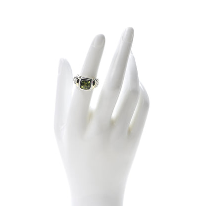 David Yurman Sterling Silver 14K Yellow Gold Peridot 7mm Noblesse Ring 53 6.5 2 of 6