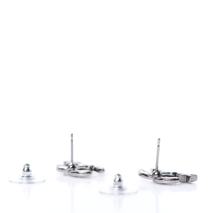 Chanel Crystal CC Starfall Earrings Silver 3 of 5