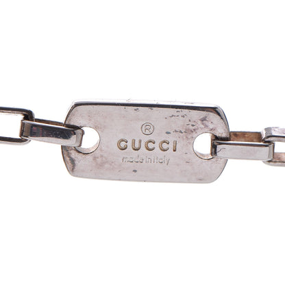 Gucci Sterling Silver Trademark Logo Circle Pendant Necklace 5 of 6