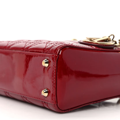Christian Dior Patent Cannage Mini Lady Dior Red 8 of 8