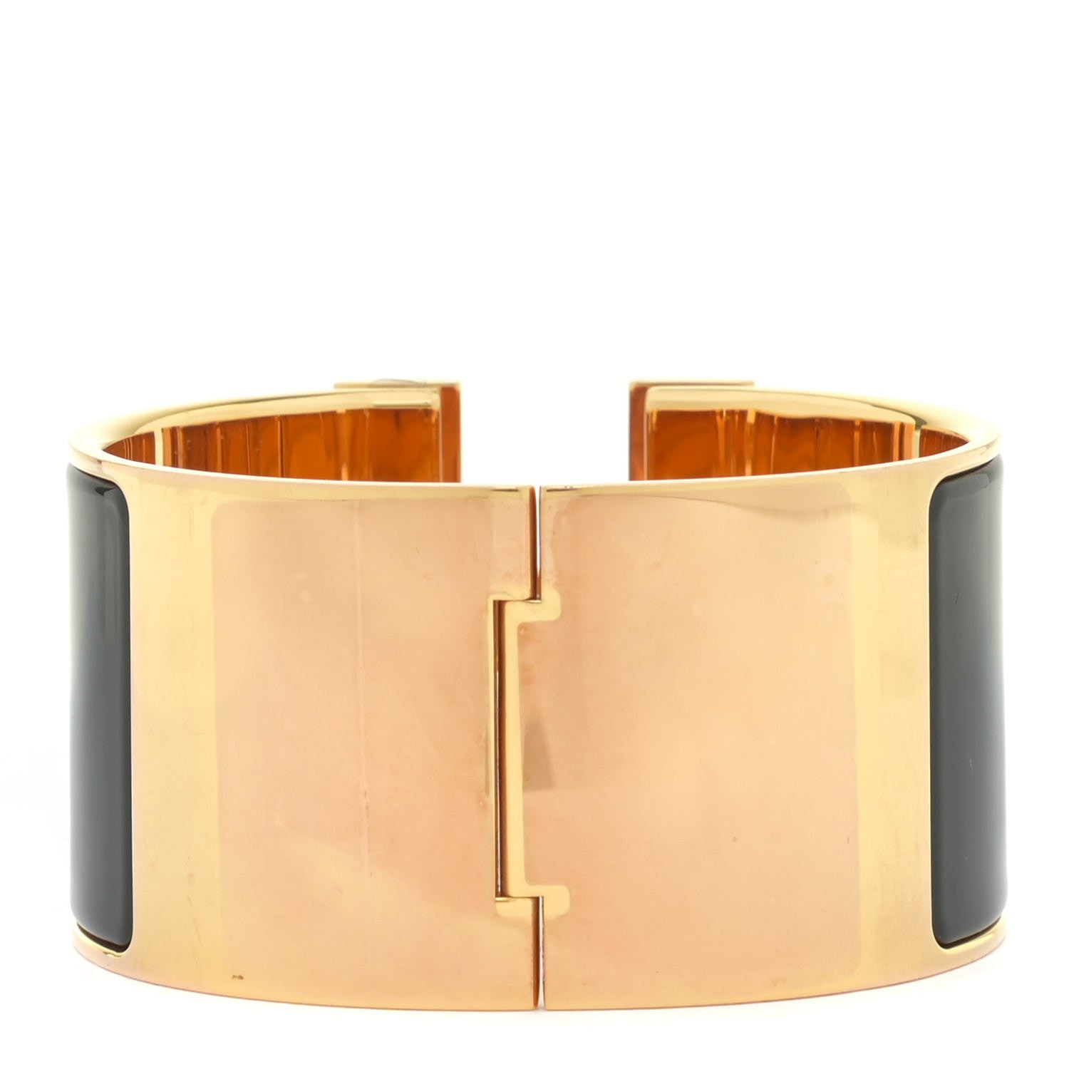 Hermes Enamel Extra Wide Clic Clac H Bracelet PM Black 3 of 6