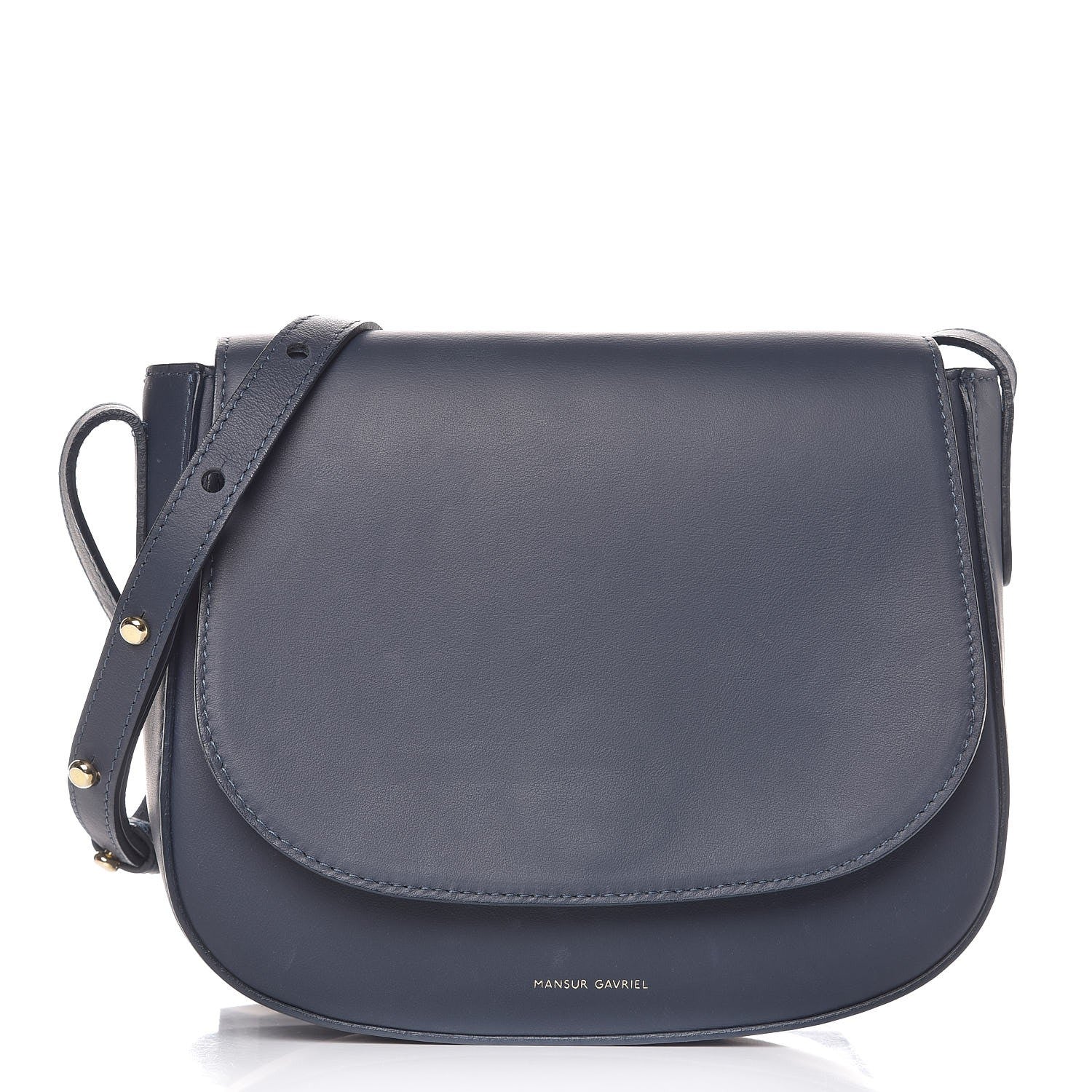 Mansur Gavriel Calfskin Flap Crossbody Bag Blu 1 of 17