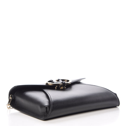 Valentino Garavani Calfskin V Rivet Chain Clutch Black 4 of 9