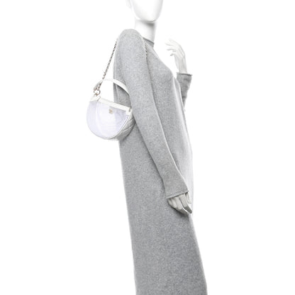 Chanel Mesh Shiny Lambskin Chain Hobo White 2 of 13