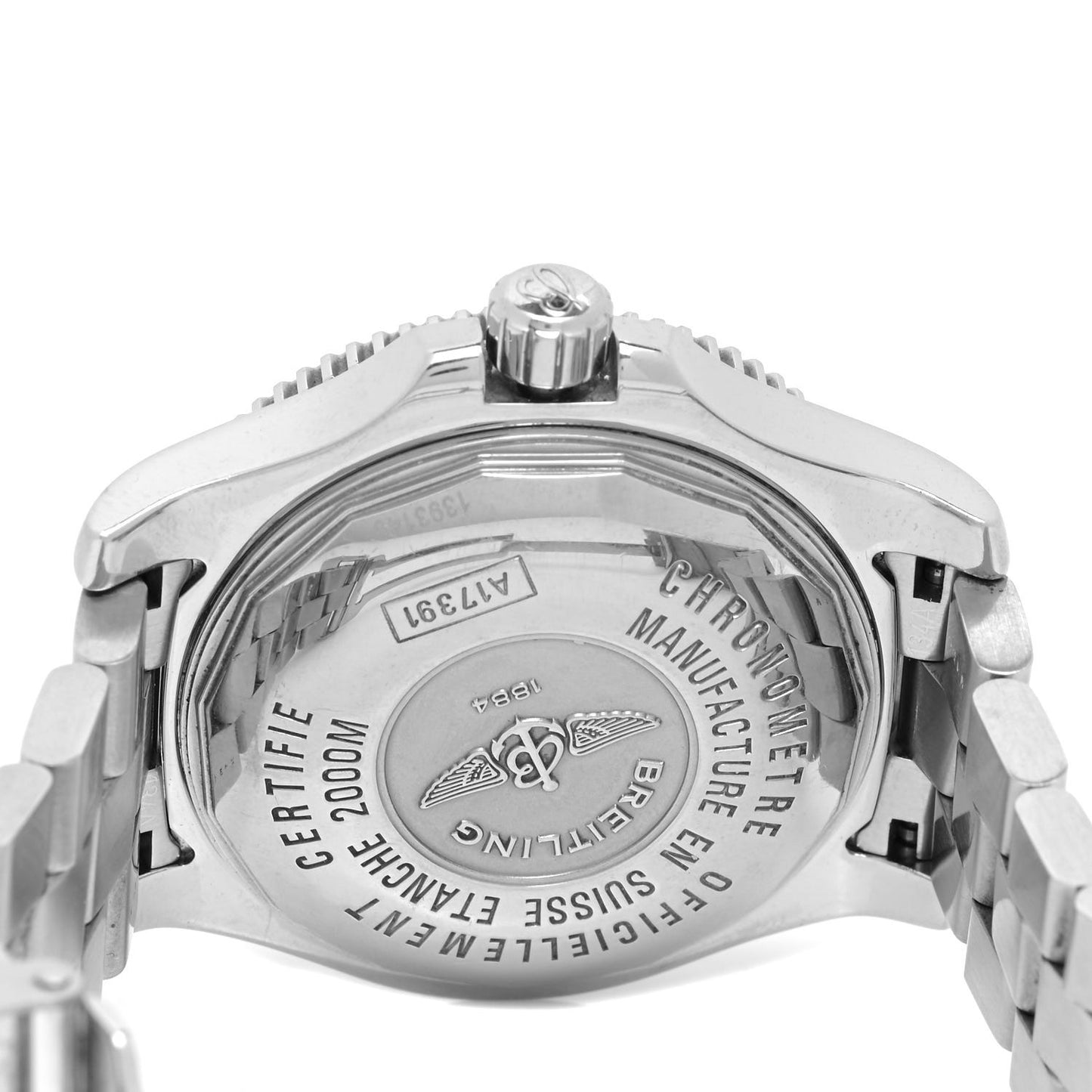 Stainless Steel 44mm Super Ocean 44 Automatic Watch Black A17391
