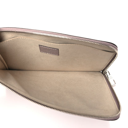Louis Vuitton Calfskin Pochette Jour PM Clutch Taupe 5 of 8