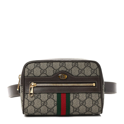 Gucci GG Supreme Monogram Web Small Ophidia Belt Bag 95 38 Dark Brown 1 of 12