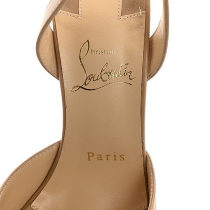 Christian Louboutin Kid O Kate Slingback 100 Pumps 37.5 Nude 7 of 11