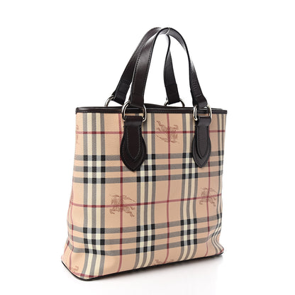 Burberry Haymarket Check Small Onslow Tote Chocolate 2 of 11