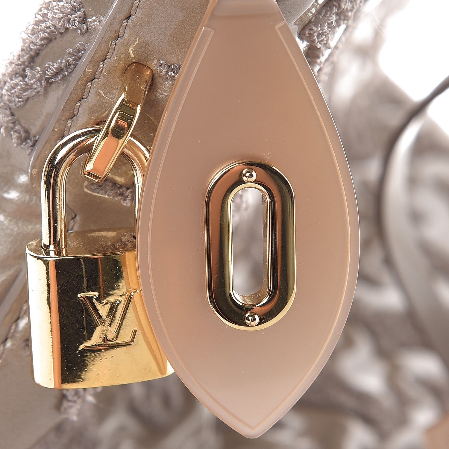 Louis Vuitton Patent Lambskin Fascination Lockit Gris 6 of 8