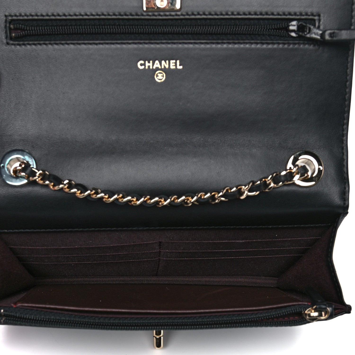 Chanel Lambskin Quilted Trendy CC Wallet On Chain WOC Black 5 of 15
