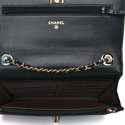 Chanel Lambskin Quilted Trendy CC Wallet On Chain WOC Black 5 of 15